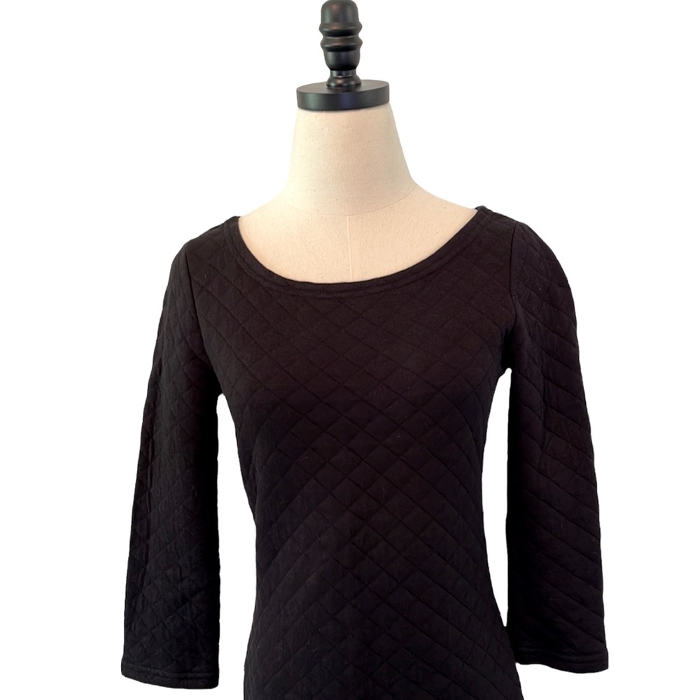 Vero Moda Black Super Soft Cotton Quilted Form Fitting Dress